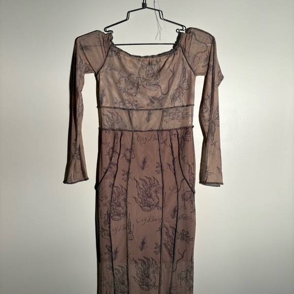 Urban Outfitters Trinity Sheer Mesh Midi Dress - Picture 8 of 10